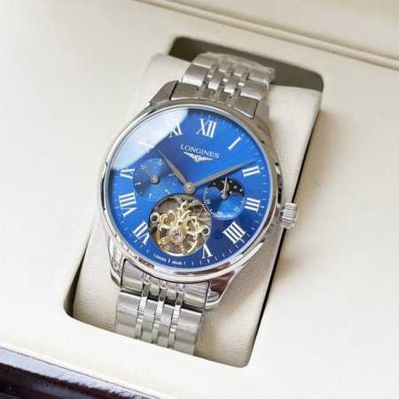 Longines Men's Watch, Platinum Fashion Style, Elegant Temperament, Automatic Me - Click Image to Close