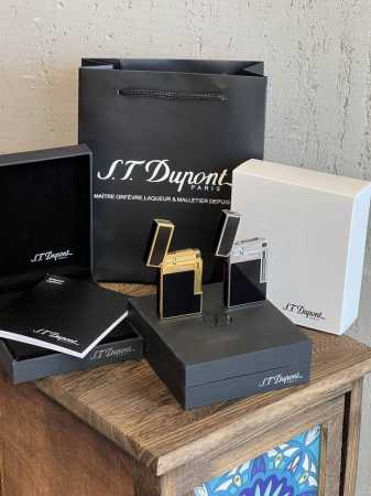 Ligne 2 Classic Langsheng Series Black Natural Lacquer Palladium Finish Lighter. - Click Image to Close