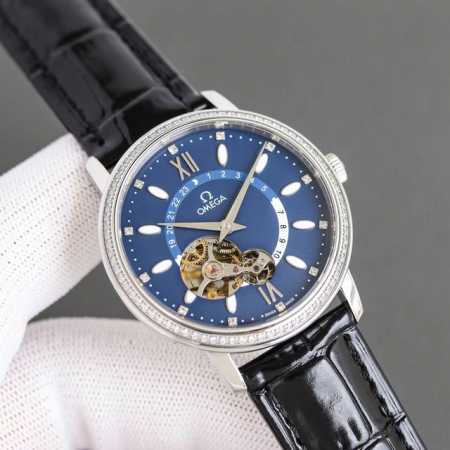 Omega Omega trendy new men's full diamond inlaid watch equipped with fully autom - Click Image to Close