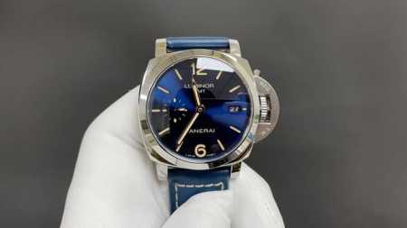 Panerai 688 White Case Blue Face 44mm Automatic Winding Mechanical Movement Top - Click Image to Close