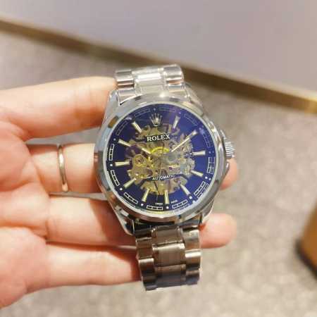 stainless steel strap with butterfly buckle, white, all black, Rolex, fully auto - Click Image to Close