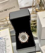 Armani mechanical men's watch with leather strap arrived. Armani case: 316L stai