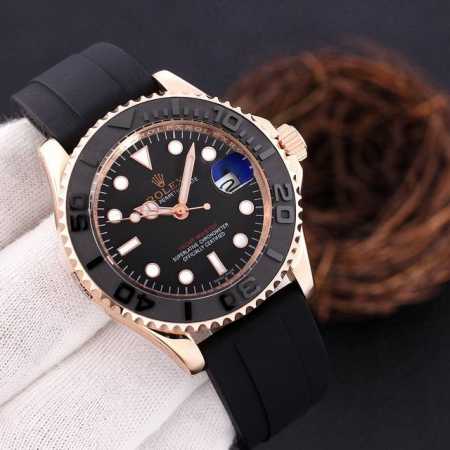 Brand Rolex Type 3-Pin Diving Yacht Series Ceramic Bezel Men's Watch Strap Top I - Click Image to Close
