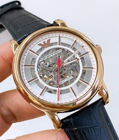Supports Direct Shipping To Hong Kong. Armani Ar60009 Golden Skeleton Transparen