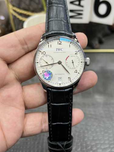 Zf IWC Portuguese Seven Days Series 42mm White Shell Gold Needle Model Equipped