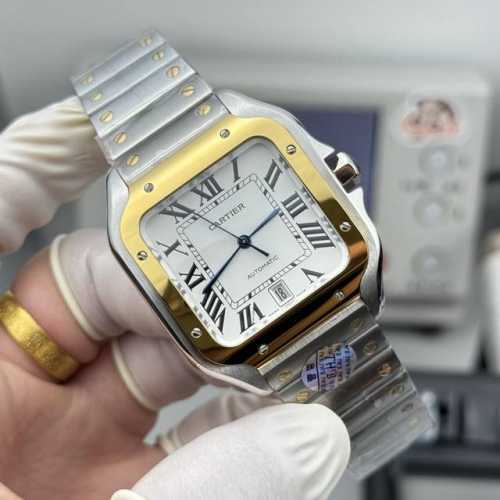 Thb produced Cartier gold Santos 9015 movement