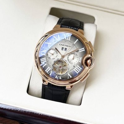 Pale Gold New Style Classic Hot Selling Cartier Men's Watch Automatic Mechanical