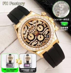 White Diamond and Gold Diamond Fh Factory Rolex Daytona Series Value-for-Moment