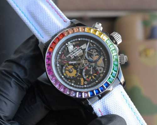 New Rolex Daytona Skeleton Series 316L stainless steel case size 43mm, mineral-