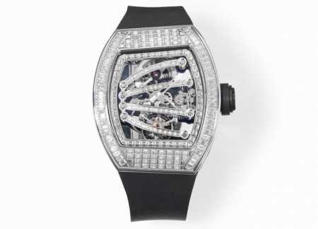 Rm59-01 Tourbillon T-shaped diamond-encrusted case is a striking sight. diamond - Click Image to Close