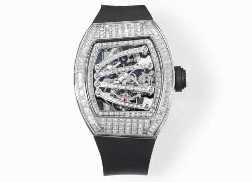 Rm59-01 Tourbillon T-shaped diamond-encrusted case is a striking sight. diamond