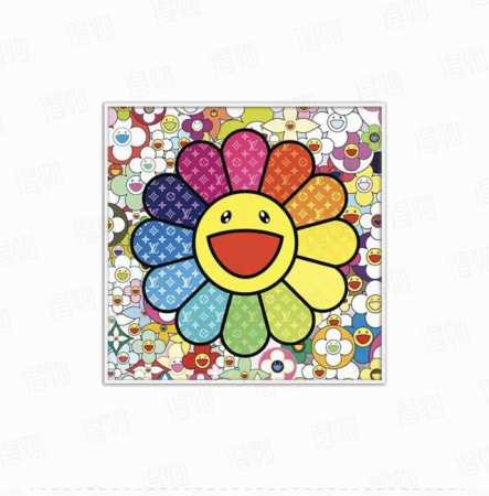 Pipi Fashion Toy Murakami Takashi Sunflower Limited Edition Print Framed 50.5X50 - Click Image to Close