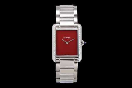 Cartier Tank Must introduces the latest stainless steel and diamond-set color di - Click Image to Close
