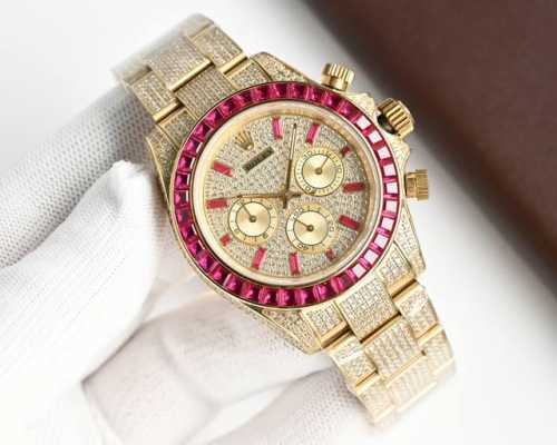 European Edition, Full Diamond Daytona White - Gold Rolex Full Diamond Series, M