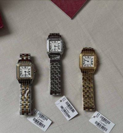 White diamond and gold diamond shipment photos Cartier Cheetah Swiss movement D