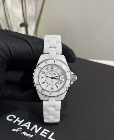 Shipping real shot WYSIWYG ~ Chanel J12 33Mm38Mm Silver Digital Silver Needle Qu - Click Image to Close