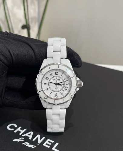 Shipping real shot WYSIWYG ~ Chanel J12 33Mm38Mm Silver Digital Silver Needle Qu
