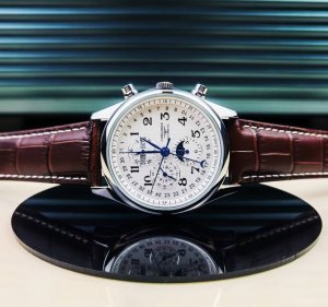 Longines Eight-Hand Moon Phase Mechanical Men's Watch Master Collection - A Must