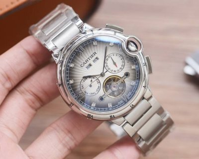 White, Gold, Steel Strap 30 Men's Beloved Multifunctional Watch Latest: Cartier'