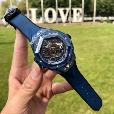 Brand-New Hit Product, Colored Ceramic Hublot Big Bang Sang Bleu Ii Tattoo Secon