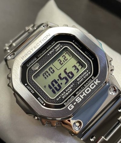 Casio B5000 Series Metal Evolution Small Silver Brick Shockproof Waterproof Stai