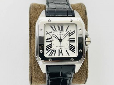 the highest-end, top-tier Cartier Santos 100th Anniversary Edition couple's watc