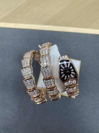 Bulgari rose gold three-circle snake DDD - Click Image to Close