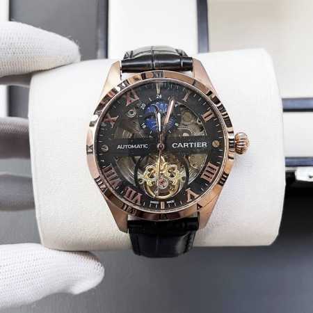 Cartier - A prestigious and elegant men's watch with a high-end mineral scratch- - Click Image to Close