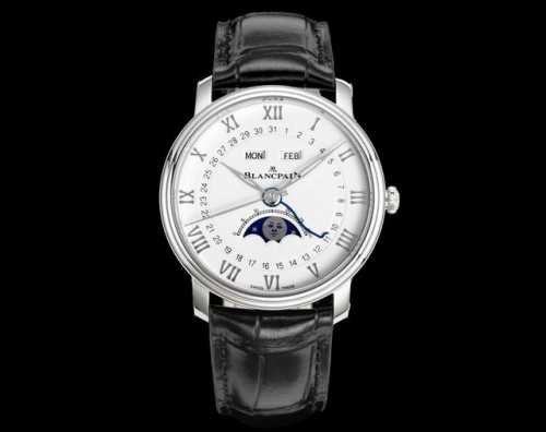 Gr Factory New Blancpain Classic Series 6654 Full Calendar Moon Phase Watch 1 St