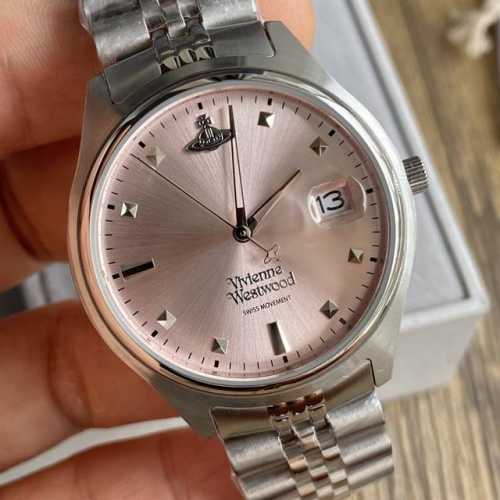 Vivian Queen Mother Pink Large Dial Diameter: 37mm, the case is made of 316L pre