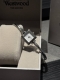 390g white gold, 20 diamonds Gucci mother-of-pearl square dial bracelet watch,