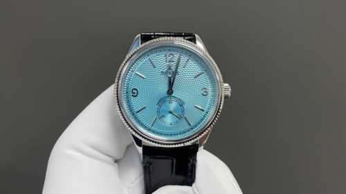 Rolex Perpetual 1908, white case, blue dial, 39mm Cal. 7140, top quality, real p