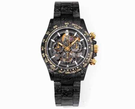 Daytona Full Carbon Fiber Rolex's Stunning Modified Gold-Patterned Carbon Shado - Click Image to Close