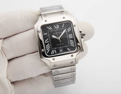 White Steel. Color 20. One Of Cartier's Most Classic Series, Santos Brand: Carti