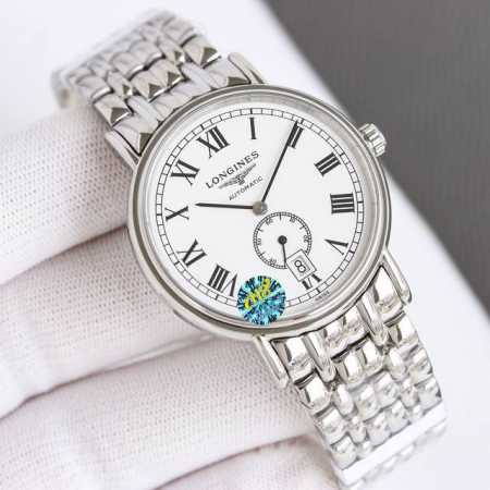Leather Strap, Steel Strap, White Gold, Same Price New Product From Taiwan Longi - Click Image to Close