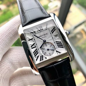 Cartier With Automatic Mechanical Movement, Dimensions: 34X44Mm, Arched Mineral