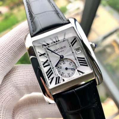 Cartier With Automatic Mechanical Movement, Dimensions: 34X44Mm, Arched Mineral