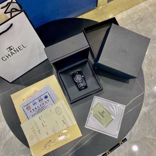 High-quality ceramic Chanel J12 quartz women's watch, ceramic material, pebble