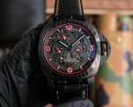 Panerai curved coated glass 44mm*16mm camouflage rubber strap with original pin