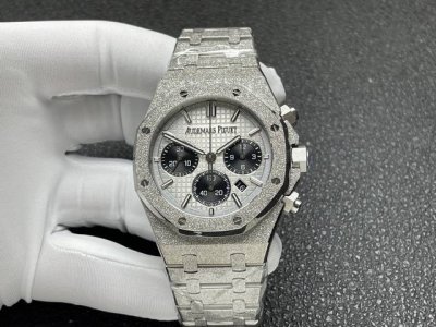 Real photos Omf Audemars Piguet Ap Royal Oak series new frosted gold 26240 model