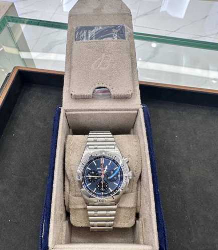Bls- Aluminum Ring Breitling Mechanical Chronograph B01 44Mm Ab01 1G1A1