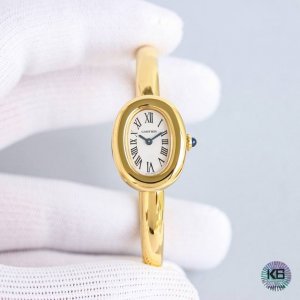 Sincere work! Cartier "Bathtub" gold bracelet watch! This series of round and r