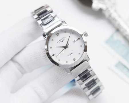 White Case with Gold Case and 20mm Steel Strap Brand: Longines Type: Women's Wat - Click Image to Close