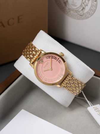 White Gold New Versace Greca Fortuna Series, 35mm diameter, dazzling gold tone, - Click Image to Close