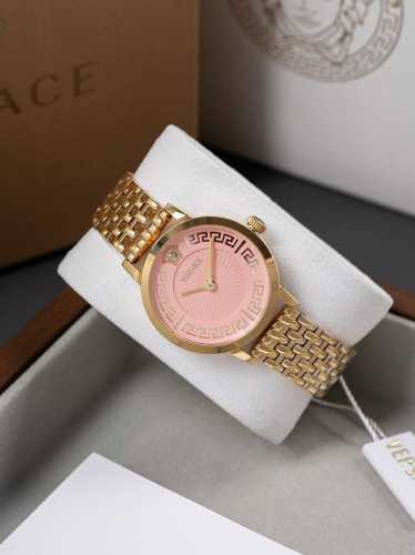 White Gold New Versace Greca Fortuna Series, 35mm diameter, dazzling gold tone,