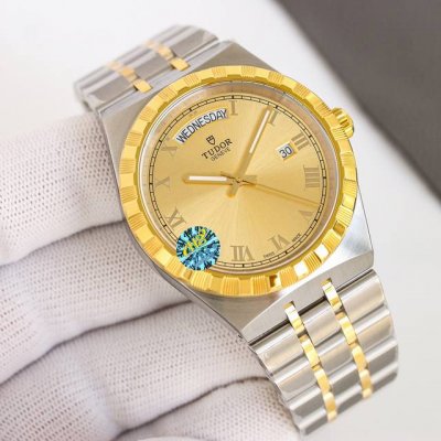 White case, gold case Tudor-Day-Date **Tudor Model M28600-0005 Royal Series Bla