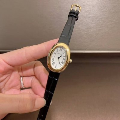 White Gold 440 Cartier Baignoire Bath Tub Series Watch, A Must-Have For Goddesse