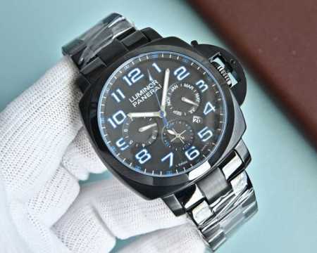 White-Gold Upgraded Top Version Panerai Power Reserve, Moon and Star Display, O - Click Image to Close