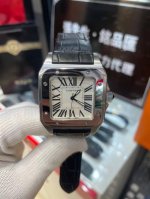Cartier Santos men's large leather strap with original buckle