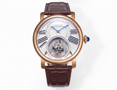 V2 version of Cartier Ap10 1. The tourbillon is electroplated in white, and the